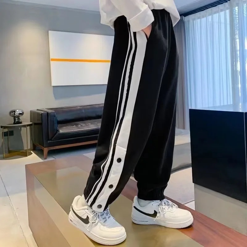 Children's Wear Boys' Pants Spring and Autumn 2023 New Large Children's Trousers Buckle-Breasted Trousers for Handsome Boys Children's Sports Sweatpants