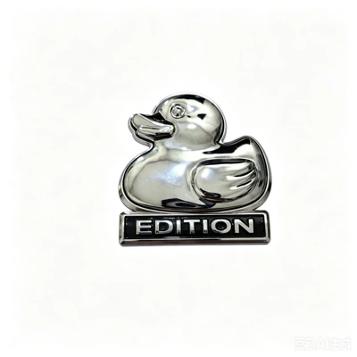 metal yellow duck decorative sticker: Car logo
