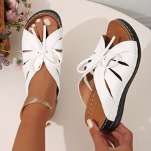 D 59081 Fish Mouth Bow Sandals �����������Ь �羳ŷ��
