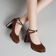 E 45323 Mary Jane Cross Strap Shoes �����佻�����Ь �羳ר