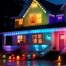 户外屋檐灯跨境新品LED智能防水RGB幻彩APP控制户外屋檐灯30米