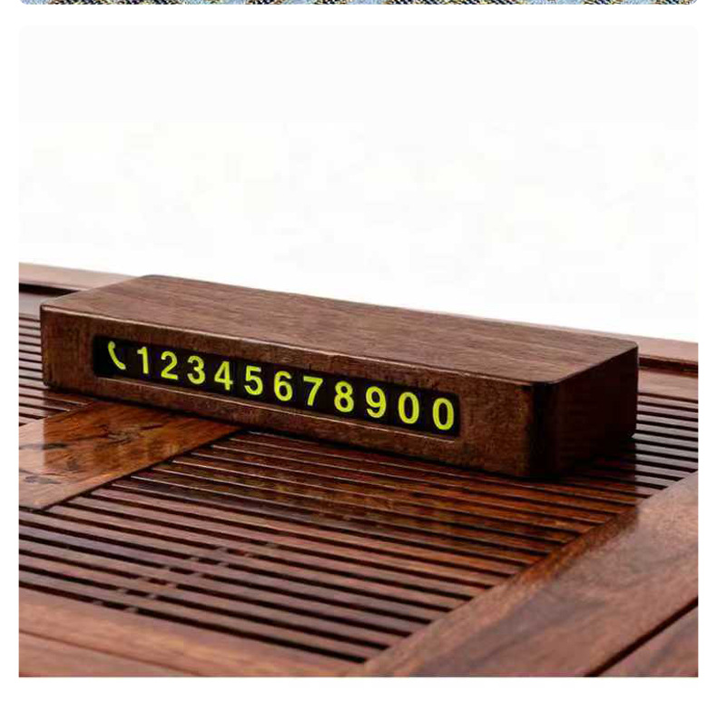 Walnut-Colored Wooden Temporary Parking Sign DIY Base Solid Wood Car Parking Sign Ornament Doll Base Beech Wood