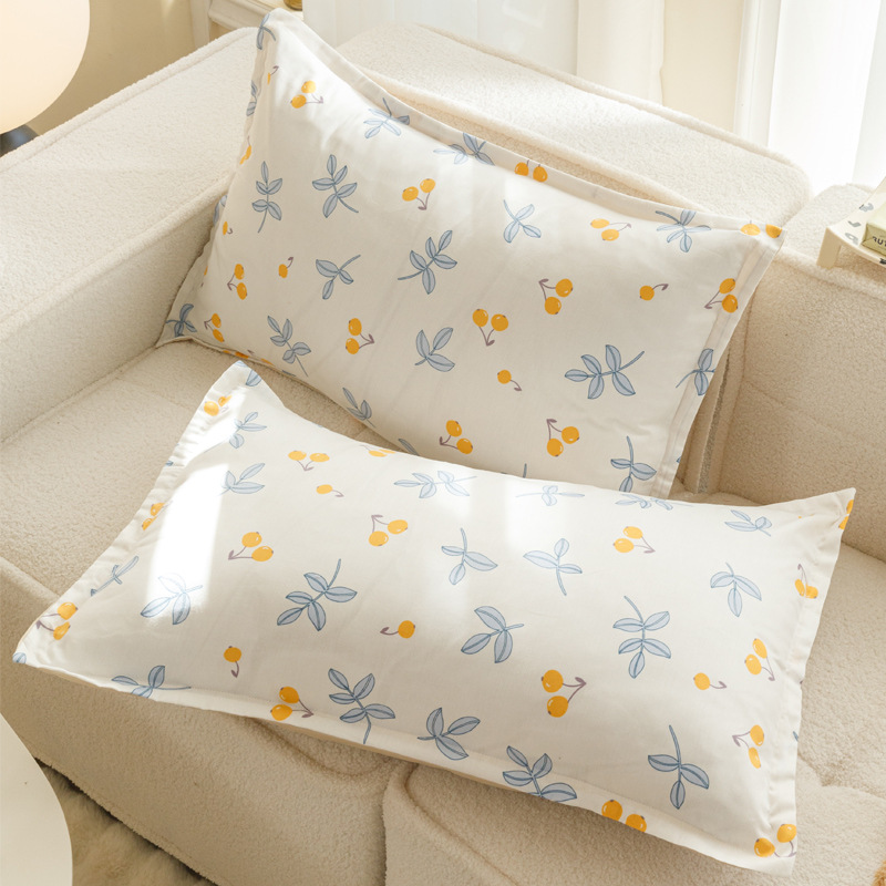 Funda de almohada absorbente de sudor simple Funda de almohada de algodón 48x74cm Couple adulto en casa Funda de almohada de dormitorio de estudiante individual