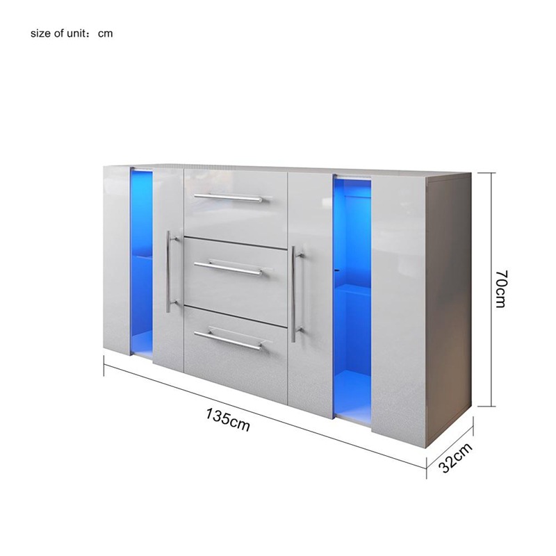 Aparador para el hogar moderno minimalista sala de estar comedor armario multifuncional Luz de lujo con luz gabinete de té gabinete alto