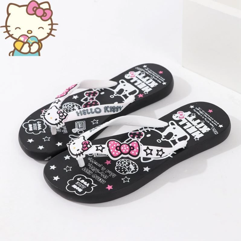 Шлепанцы (Hello Kitty) пляжные сандалии, гибкая нескользящая подошва, размеры 230–250 мм