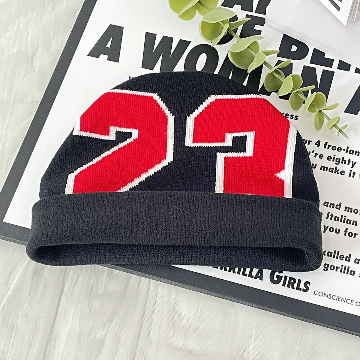 Männermütz 23 digital Muster neien Hot Selling Trend Casual villsäiteg groussen Kappumfang Show Gesiicht kleng gestrickt Mütz_voghion.com