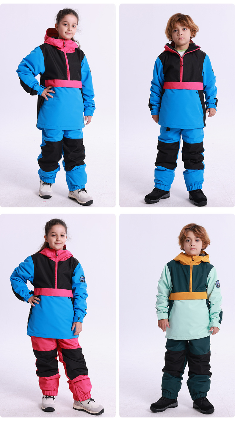 Neuer Winter-Kinder-Skianzug für Männer, winddicht, wasserdicht, warm, Schneeanzug, Outdoor-Snowboardanzug für Mädchen_voghion.com
