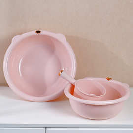 加厚造趣熊塑料卡通脸盆家用大号小号学生宿舍淘米洗菜洗浴室脸盆