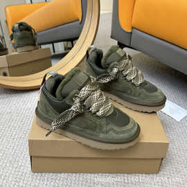 梅尔雪地靴女2025秋冬新款系带一脚蹬防滑保暖棉鞋时尚低帮休闲鞋