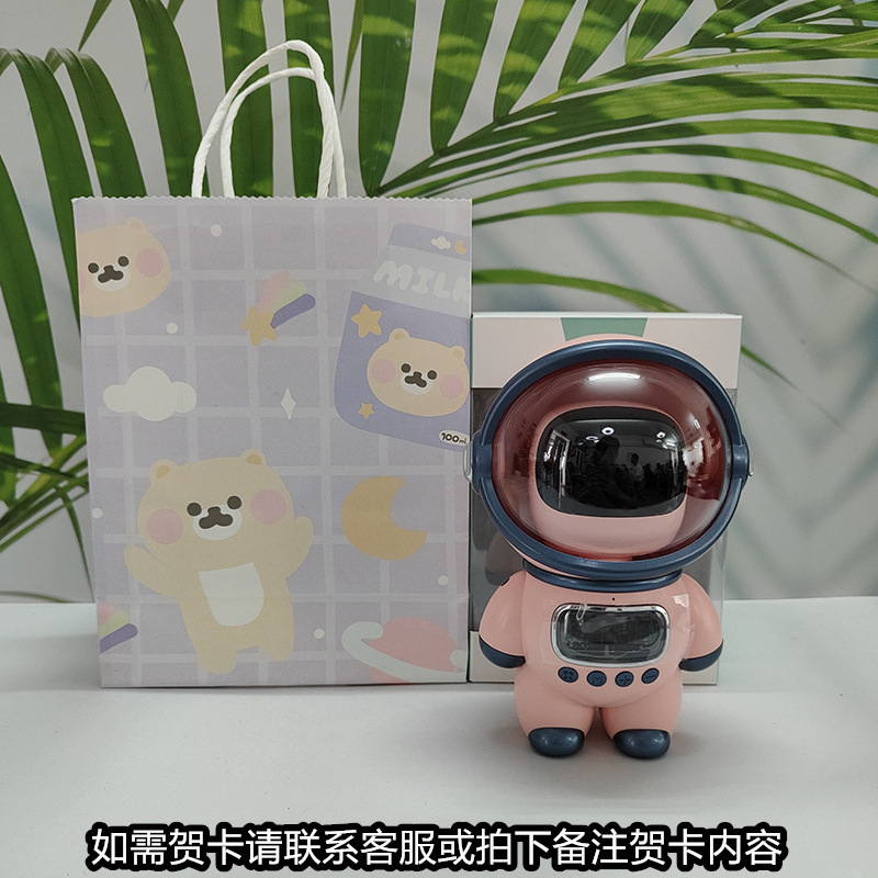 大型モデル宇宙飛行士スマート Bluetooth オーディオクリエイティブ目覚まし時計ラジオ TF カード FM 時計 AI 音声インターホン|undefined