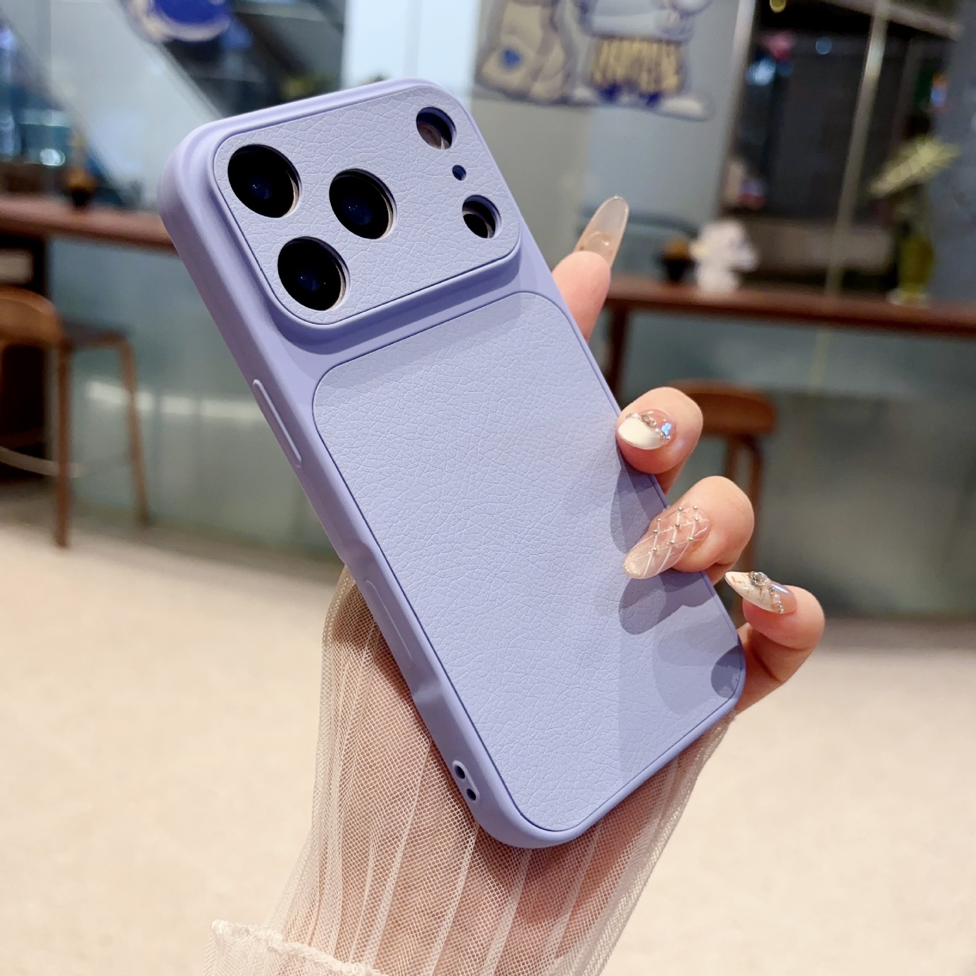 Funda con Ventana para iPhone 16 17 18 Pro de Silicona con Protección contra Caídas y Anti-huellas