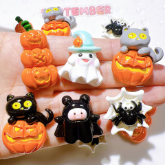 樹脂部品卸売りdiyアクセサリー靴バックル手作り材料コップにクリームを貼ってハロウィンのクモを貼ります。