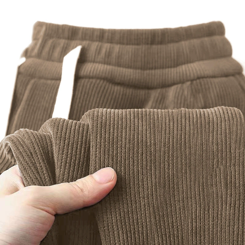 Женские вельветовые брюки 2025 года: повседневные джоггеры с высокой талией, свободные, модные, больших размеров, универсальные спортивные брюки, спортивные штаны