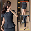 Je-6502 dark gray suit + pants + dark gray skirt