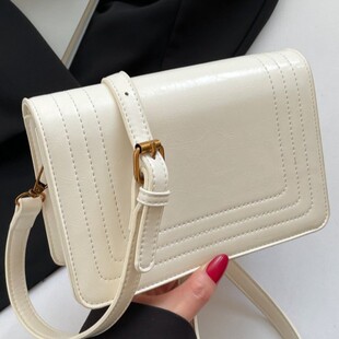 2025 New Style Small Square Bag for Women 2025 New Fashion Pure Color Texture Bag Foreign Style Crossbody Small Bag