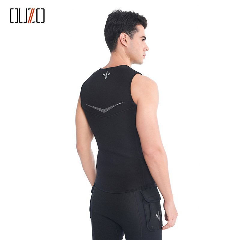OUZO trajes de buceo de 3mm chaleco de buceo para hombres CR superelástico con camisa cálida para mujeres surf de vela pantalones cortos