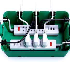 外贸新款户外接线盒 跨境配电插排大容量收纳盒防水耐高低温