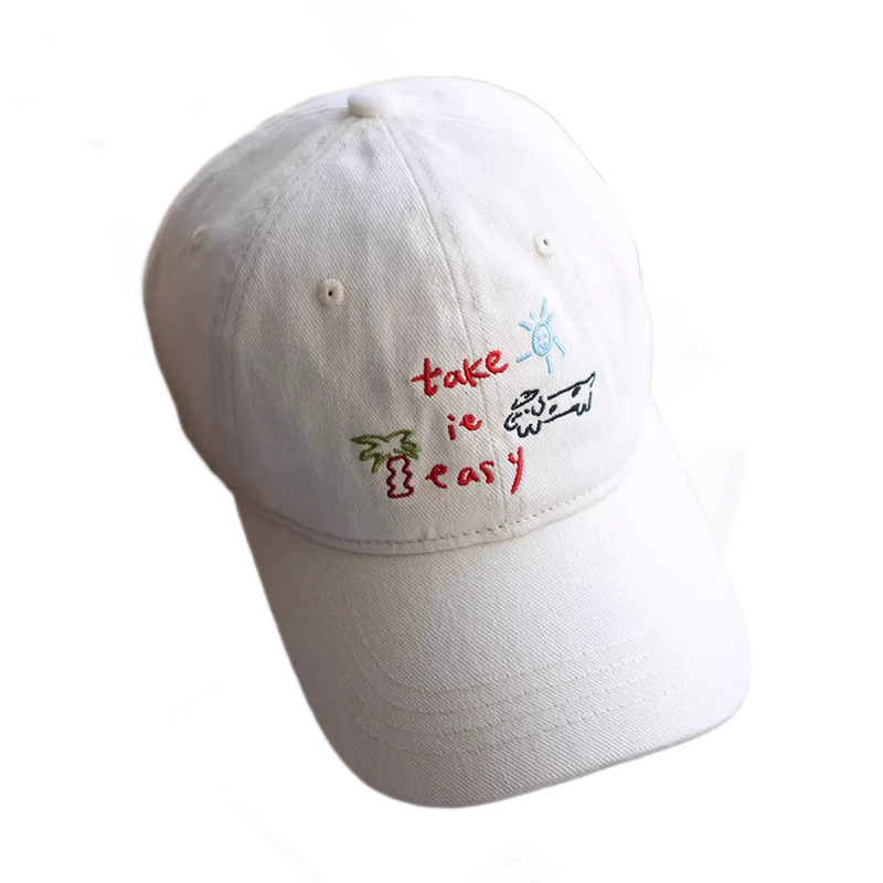 Coco perrito bordado sombrero de béisbol estereoscópico mujer 2025 nuevo lindo sombrero de sombrero de visor para mostrar la cara pequeño sombrero de boca de pato protector solar