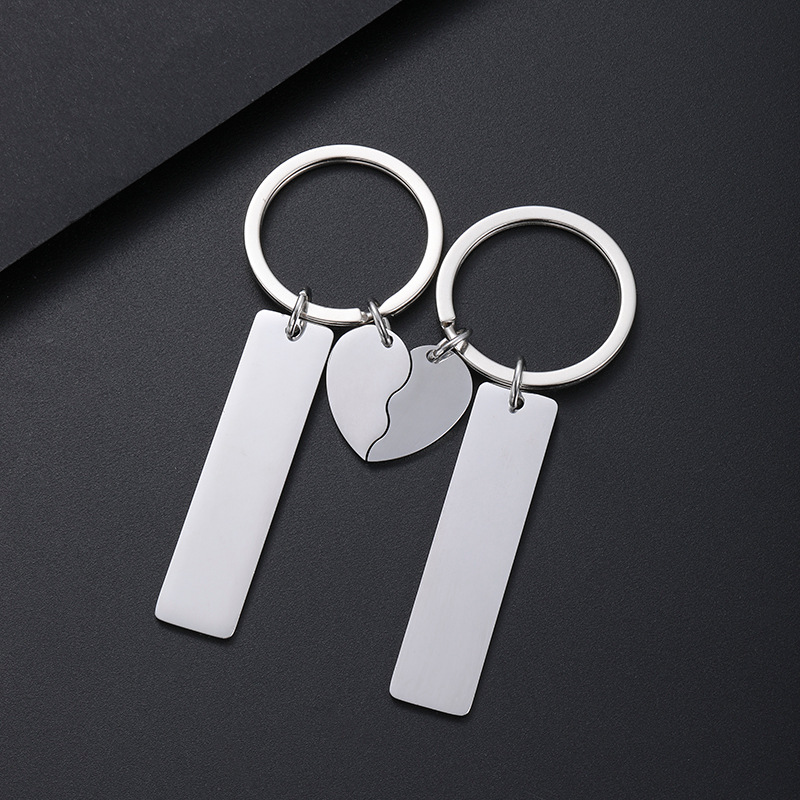 40g Weight Keychain Classification 201 Stainless Steel Material Geometric, Customization Laser Engraving Pattern Retro Classic Style Geometric Customization Laser Engraving 201 Stainless Steel Plating Unisex Bag Pendant Keychain 2