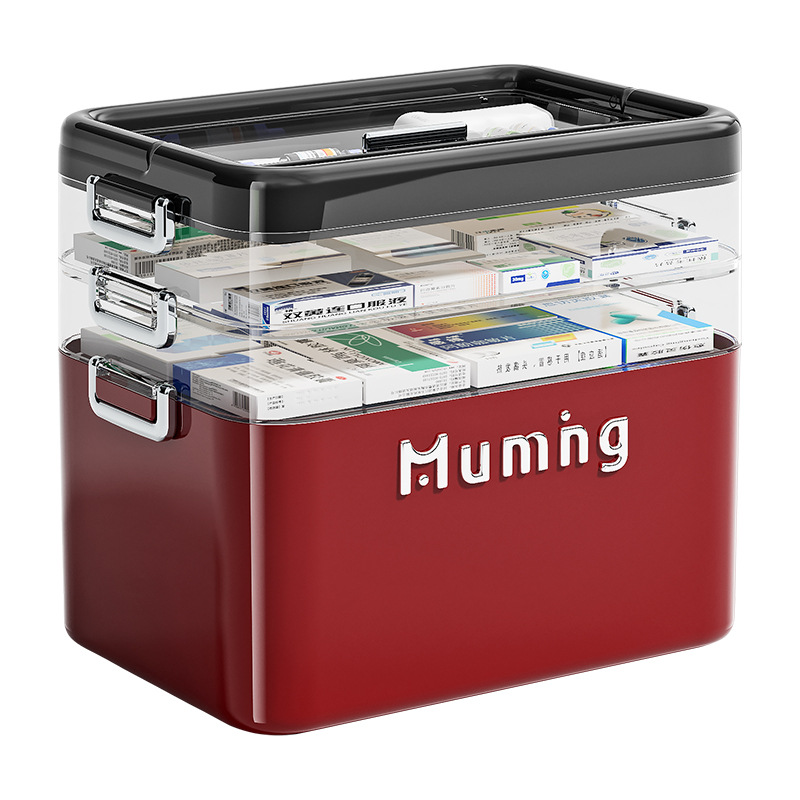Estrictamente seleccionado transfronterizo caja de medicina multicapa de gran capacidad caja de almacenamiento portátil de alta calidad caja de primeros auxilios portátil de medicamentos caseros de alto valor facial
