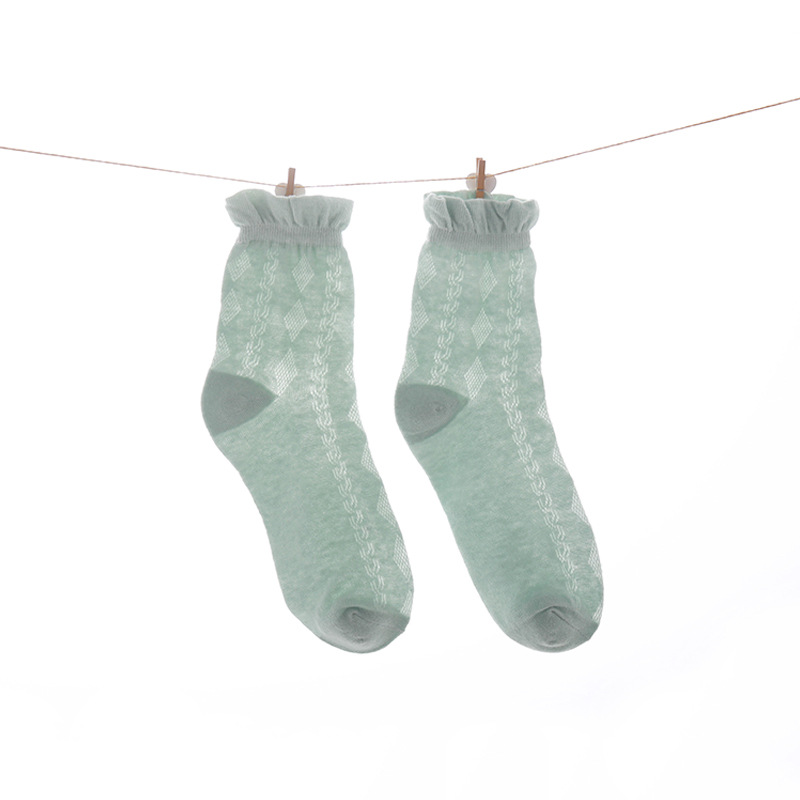 Calcetines de confinamiento de verano de malla delgada transpirable absorbente del sudor maternidad posparto boca ancha boca suelta primavera y otoño calcetines de maternidad calcetines de sueño