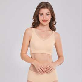 无痕美背大码聚拢型防下垂收副乳无钢圈上托提拉运动文胸罩内衣女