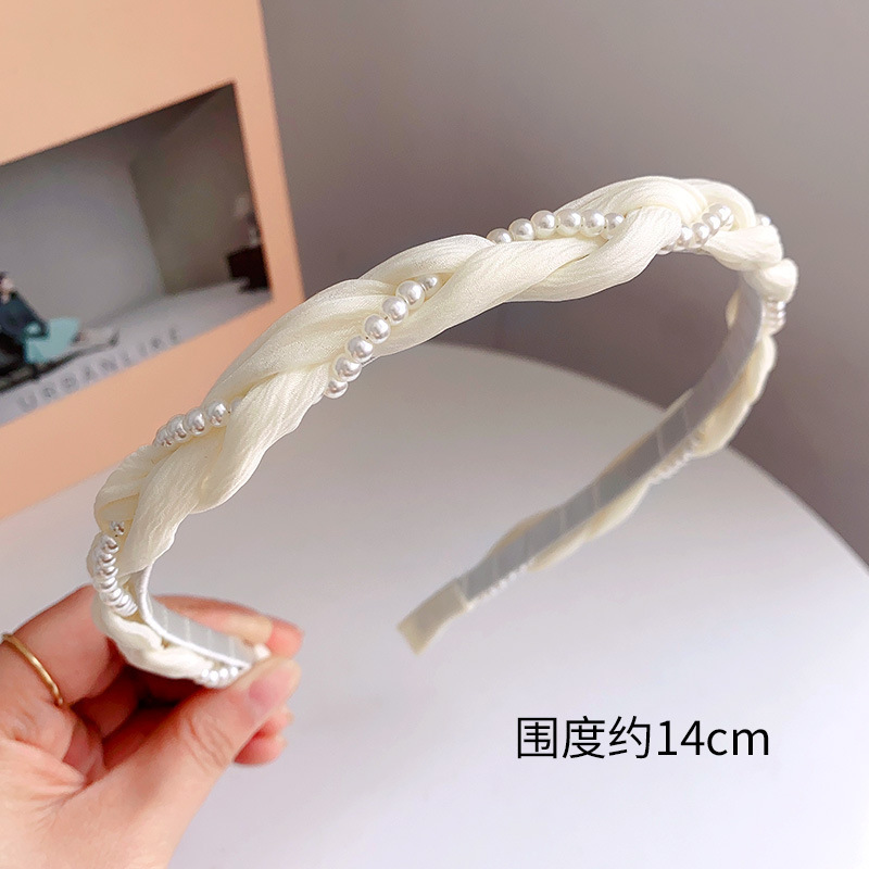 新しいレトロなラインストーンツイストヘッドバンド、ハイエンドでエレガントなヘッドバンド、ヘアピン、女性用インターネットセレブスタイルのつば広ヘアプレス洗顔フープ|undefined