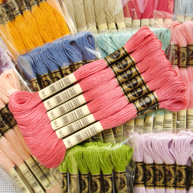 Factory direct supply R line pure cotton embroidery thread 482 color cross stitch thread 12 pieces 8 meters 6 strands DIY handmade accessories wiring