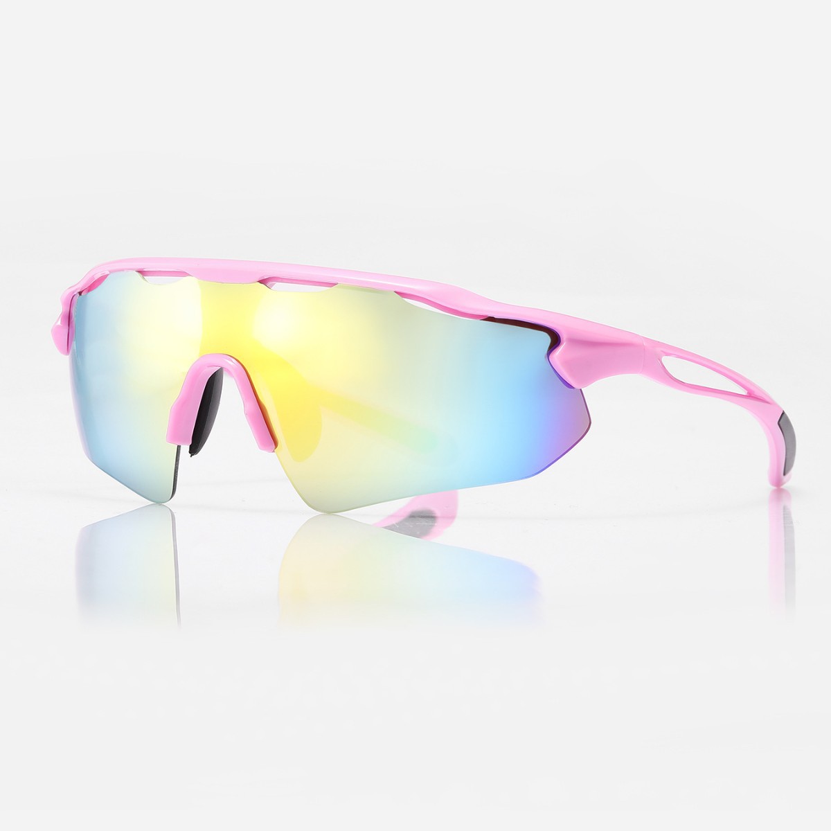 Lightweight Polarized Sunglasses For Men - White-Blue Frame With UV400 Protection_voghion.com