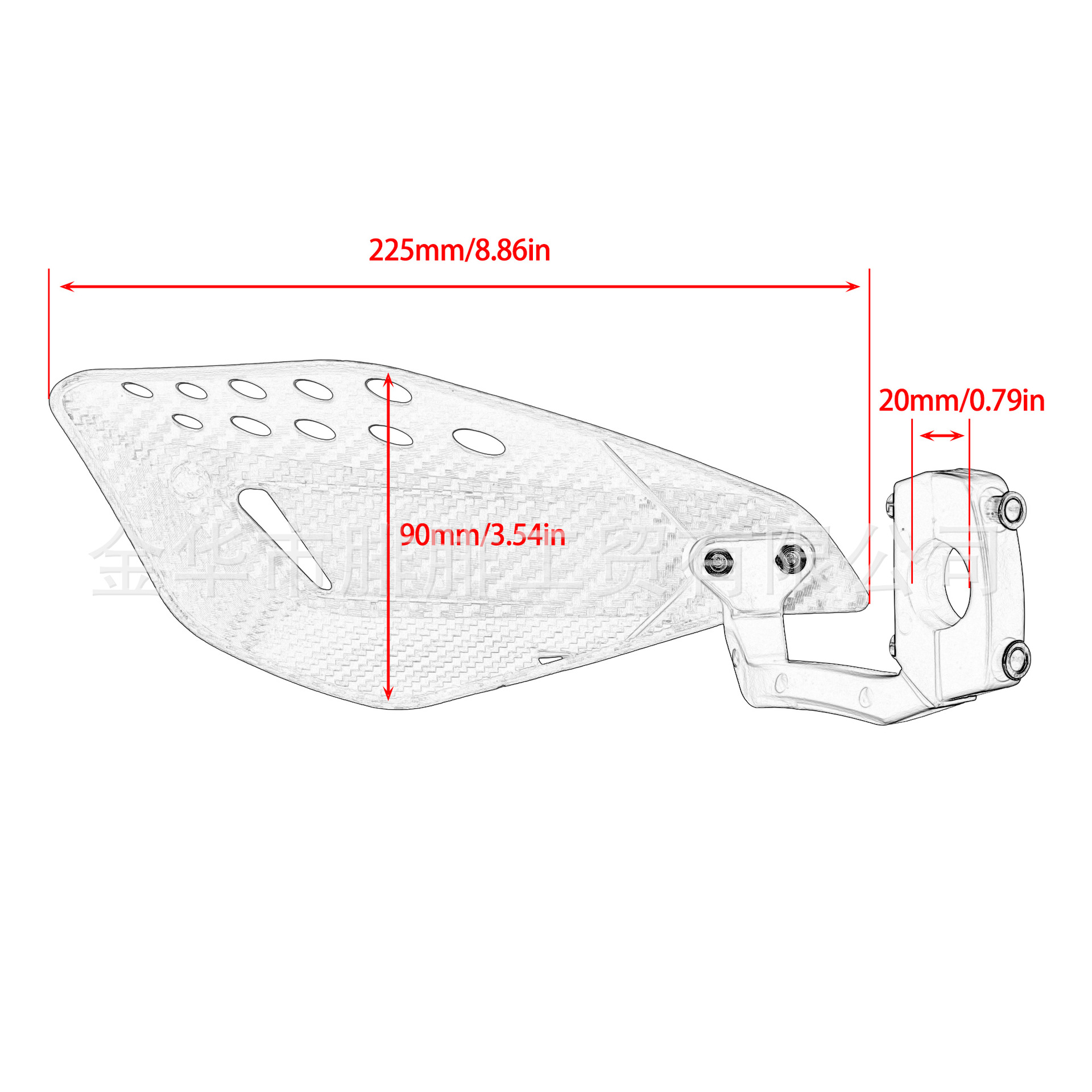 Off-Road Motorcycle Handguards Modified with Universal Plastic Handlebars, Anti-Fall Brake Lever, Horn Handle, Windproof Protective Cover