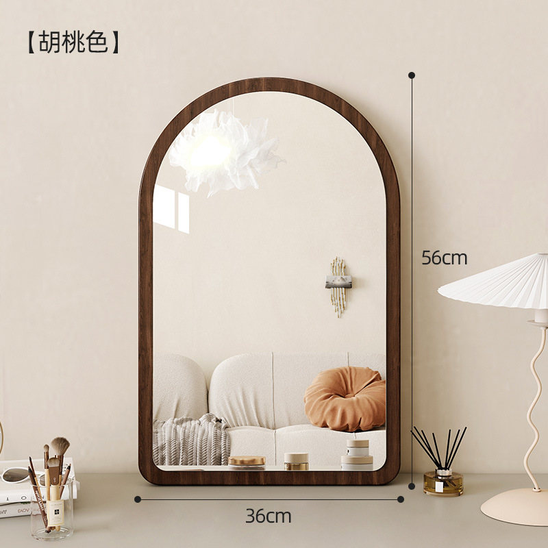 Espejo de vestir arqueado medieval en el hogar dormitorio de niñas espejo de maquillaje se puede colgar en la pared dormitorio de estudiantes espejo de oficina