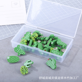 Source Manufacturer Creative Office Cork Fixed Cactus Thumbtacks I-Shaped Nails Kindergarten DIY Wooden Wall Nails