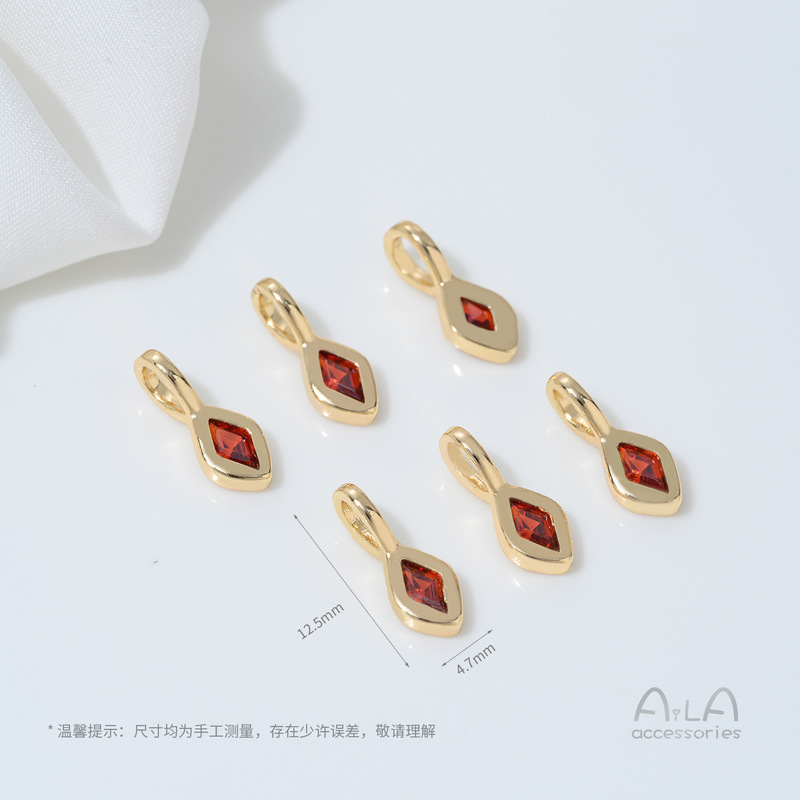 14K 電気メッキリアルゴールド象嵌ジルコニウム 12 誕生石ペンダントネックレスブレスレットブレスレットクリスタル diy ビーズアクセサリー材料|undefined