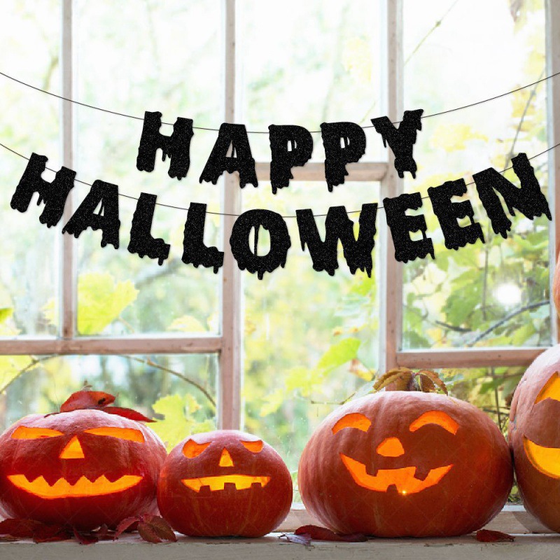 Nuevo producto Decoración de Halloween Happy Halloween Tirando de la bandera Espiral Festival de fantasmas Decoración de la escena de la casa embrujada