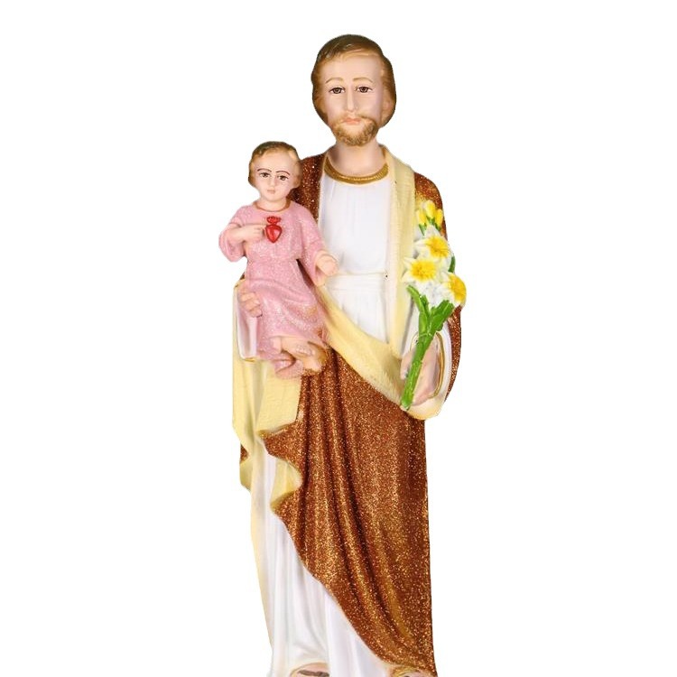 40cm transfronterizos José abraza a un niño mirando a la luz personajes regalo iglesia familia sala de estar decoración artesanía