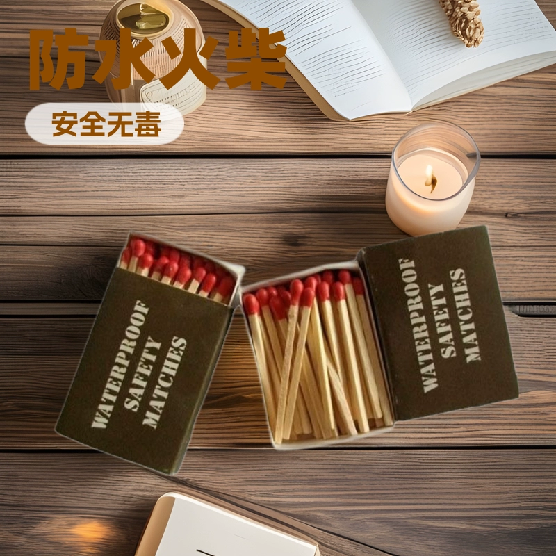 Водостойкие спички, безопасные спички, для использования на открытом воздухе, влагостойкие, аварийные, экспортного качества, из дерева.