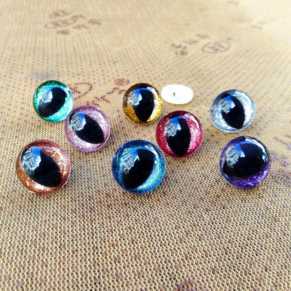 Cross-border 12-24mm de alta calidad de Cristal ojos de gato brillante brillo ojos de Cristal de peluche muñeca de juguete Accesorios