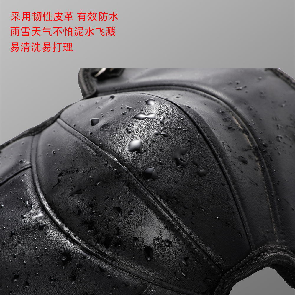 Rodillera caliente coche eléctrico motocicleta montar Leggings cortos hombres y mujeres a prueba de viento impermeable a prueba de frío cáscara dura invierno rótula