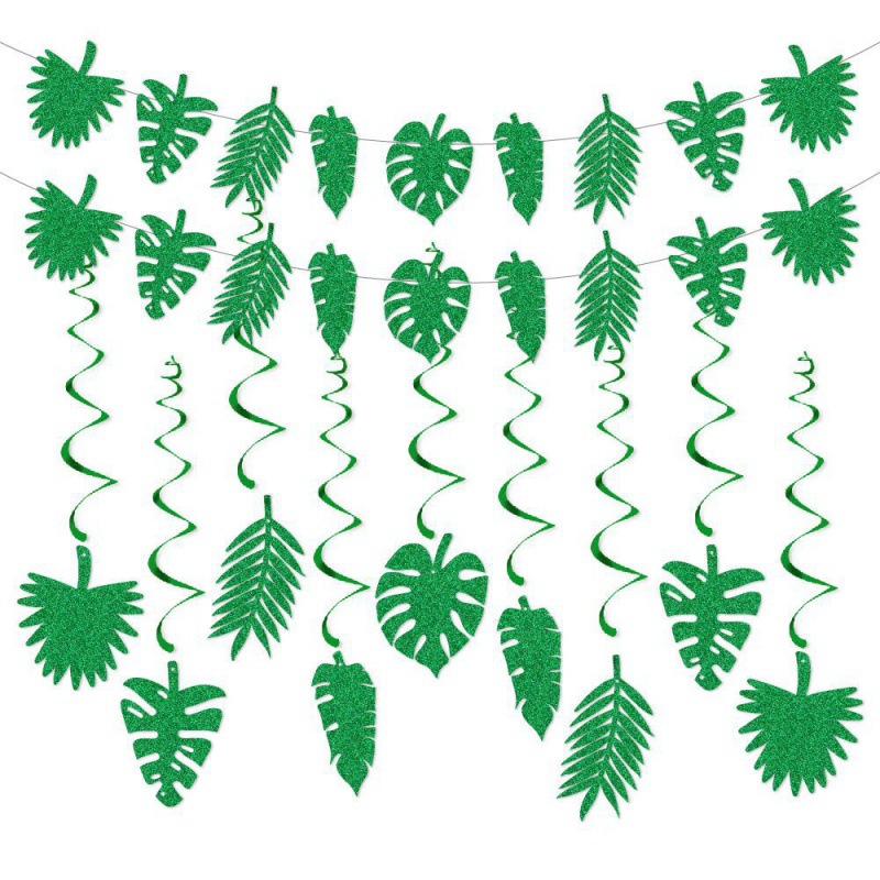 Nueva decoración del partido Hawaiano tire de la bandera tire flor adornos en espiral traje de diseño de la escena del Partido de verano junto al mar