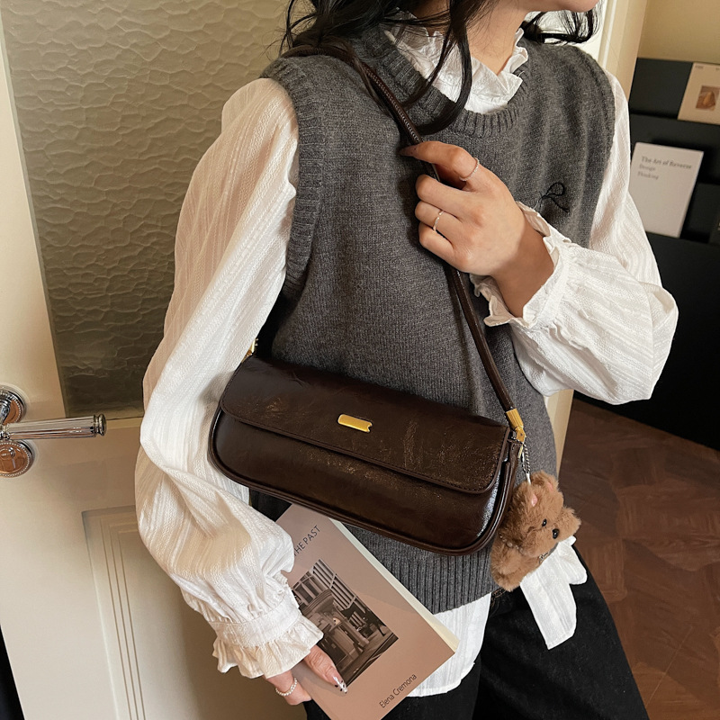 Nicho transfronterizo bolso de palo para mujeres 2025 nueva moda versátil bolso de hombro de brazo de alta calidad bolso de viaje portátil