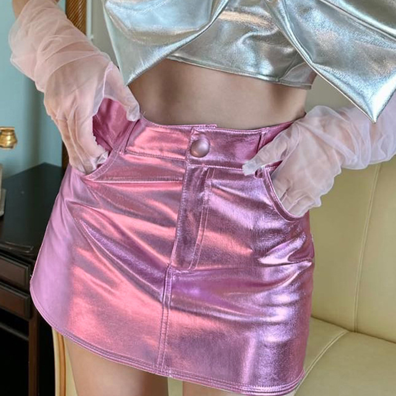 YL23073 High Waist Coated Slim-fit Hot Girl Skirt Women's European and American Summer Trendy Casual All-match Fashionable Skirt YL23073 High Waist Coated Slim-fit Hot Girl Skirt Women's European and American Summer Trendy Casual All-match Fashionable Skirt