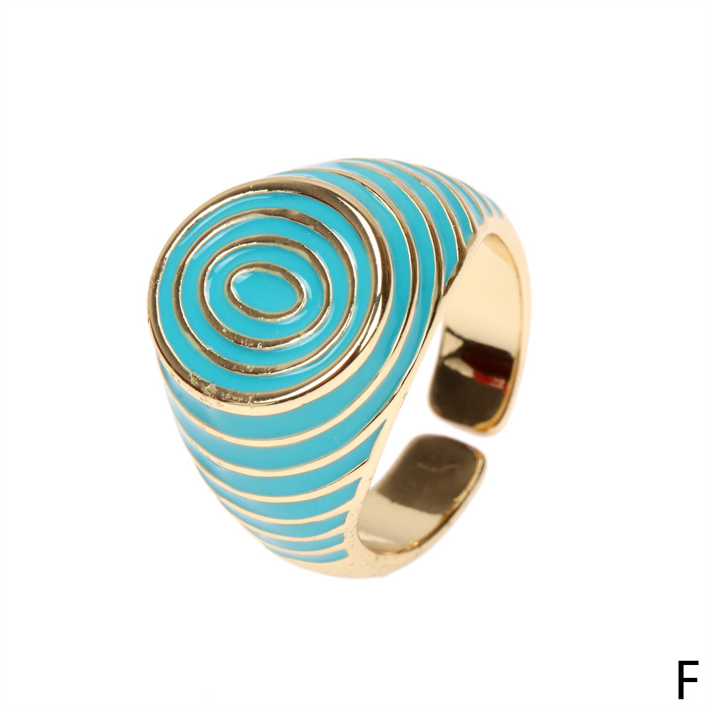 Couleur Bonbon Dégoulinant D&#39;huile Nouvelle Bague De Mode À La Mode Personnalisée Bague Décorative Bijoux En Gros display picture 8