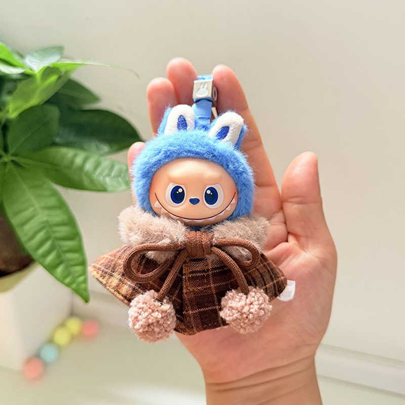 迷你版4.0LABUBU搪胶脸毛绒盲盒玩偶衣服圣诞套装小鼻嘎心底密码|undefined