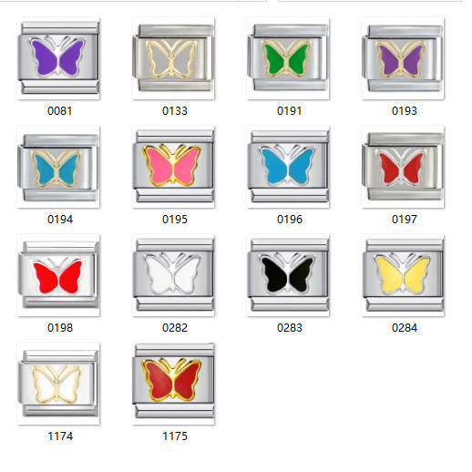 Southeast Asia Hot Purple Blue Butterfly Handmade Stitching Module Bracelet DIY Student Personality Small Jewelry Supply