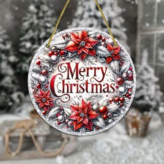 クリスマス新しい木製ラウンドクリスマスツリー装飾吊り下げ/ホリデーパーティー屋外ホームデコレーションペンダント