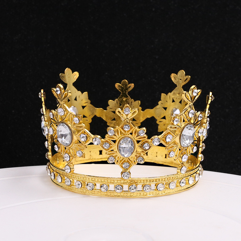 Birthday Crown Alloy Wedding Birthday Festival Crown Cake Decorating Supplies display picture 7