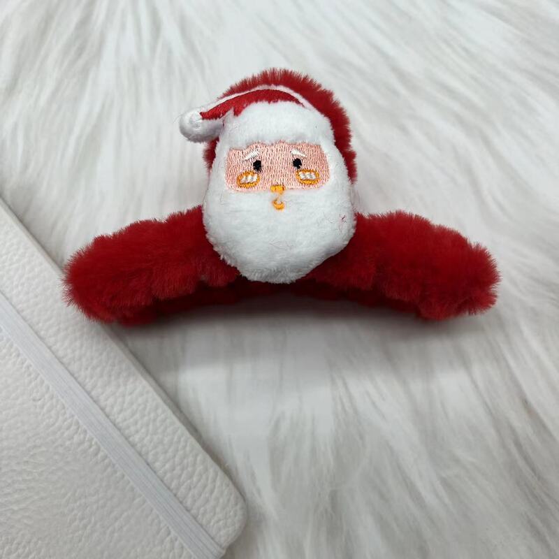 クリスマスシリーズの頭飾りの大きい毛のぬいぐるみのクリップの後頭部のかわいい漫画はサメのクリップメーカーの卸売りを出します。|undefined