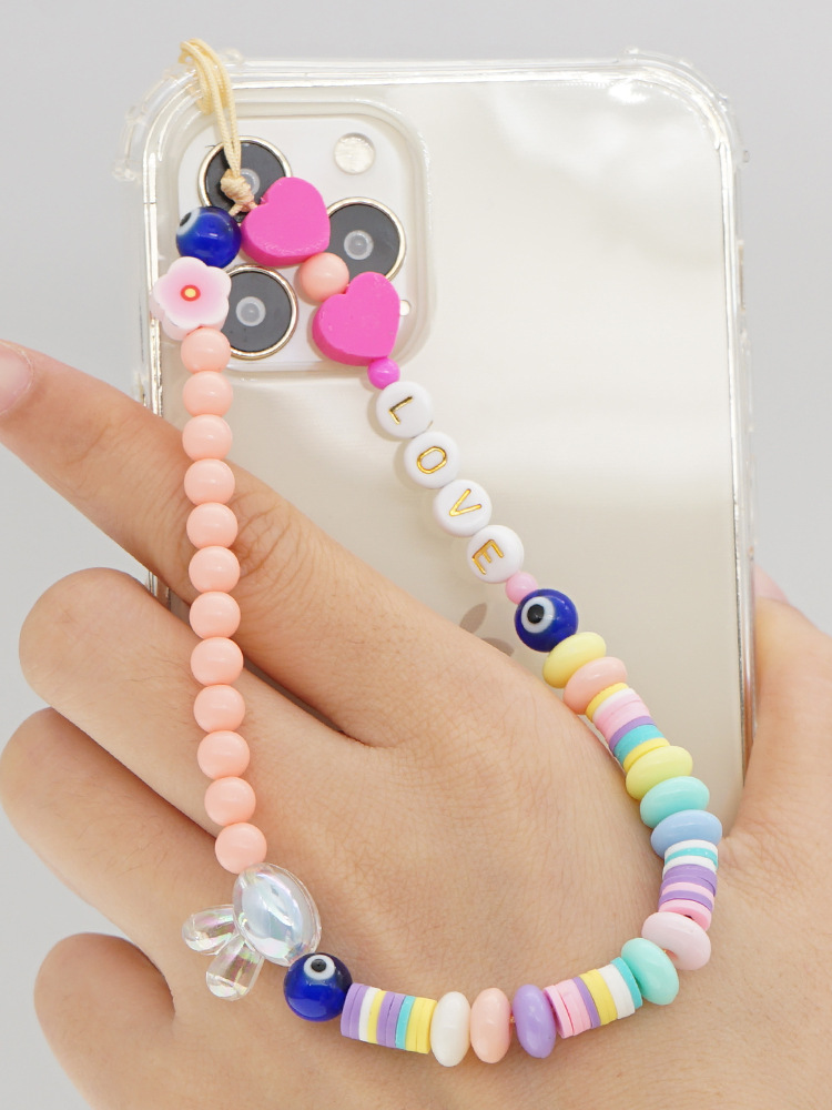 Simple Bohemian ethnic beads eyes mobile phone chainpicture7