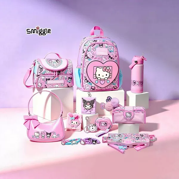 Australia Smiggle Hello Kitty Children's Cartoon Large Capacity Elementary School Backpack Set