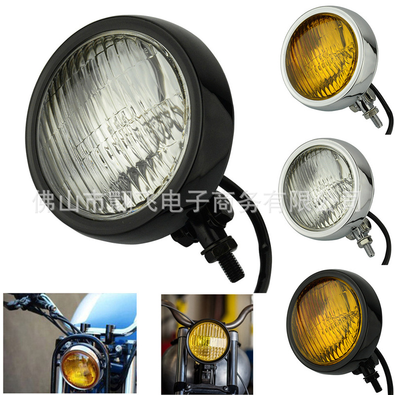 Electric Vehicle Modified Headlight, High-Brightness Retro Headlight, Bicycle Headlight, All-Aluminum Far and Near Lighting Headlight Electric Vehicle Modified Headlight, High-Brightness Retro Headlight, Bicycle Headlight, All-Aluminum Far and Near Lighting Headlight